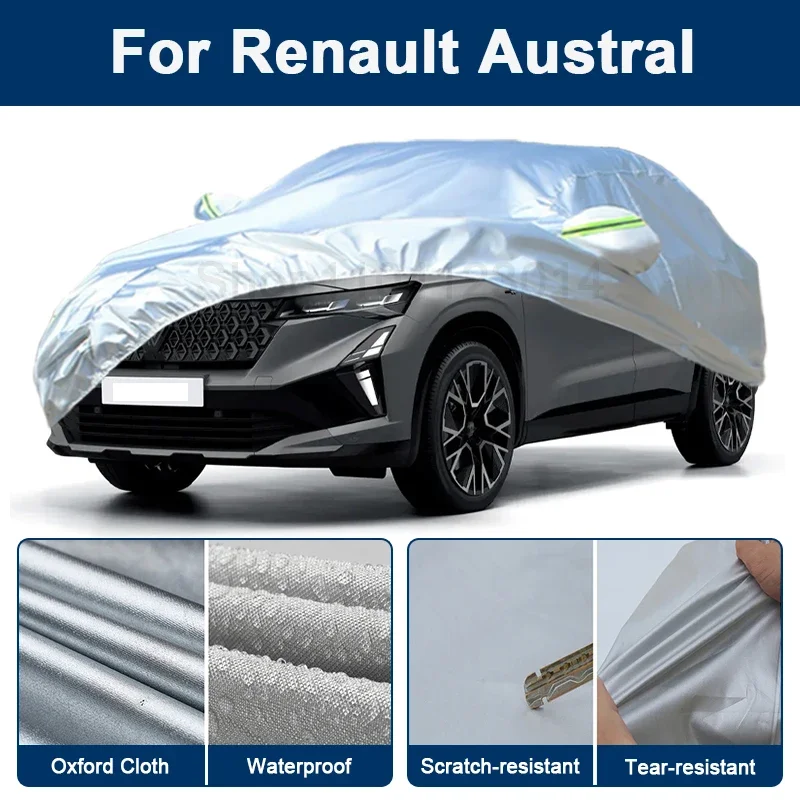 

Всепогодный чехол для автомобиля Renault Austral с отражающими полосами, водонепроницаемый, снегозащитный, пылезащитный, с защитой от УФ-излучения