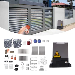 2500lbs Automatic Sliding Gate Opener Kit with 2 Remote Controls 550W Electric Rolling Slide Gate for Sliding Door Up to 40 Feet