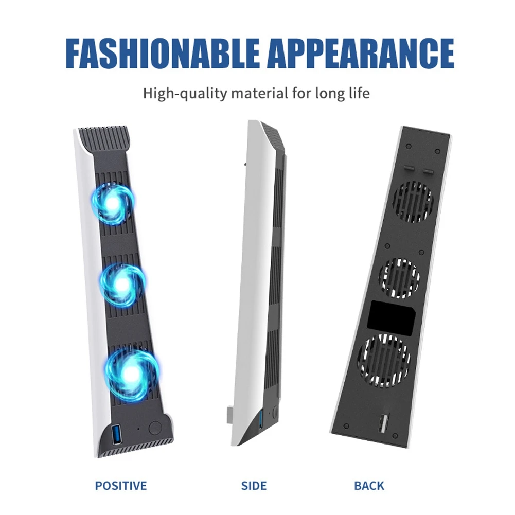 مروحة تبريد لوحدة التحكم PS5 ، استنزاف درجة الحرارة ، مبرد خارجي USB ، الإصدار الرقمي ، وحدة التحكم فائقة الدقة