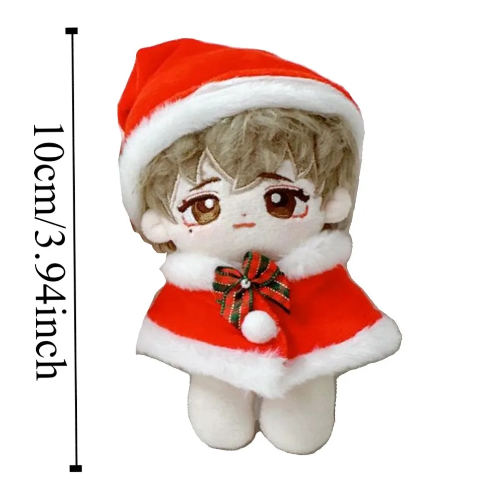 Christmas Hat 10CM Cotton Doll Clothes Plush Cloak Replacement Stuffed Doll Clothes Suit Shawl Outfit Plush Toys Clothes