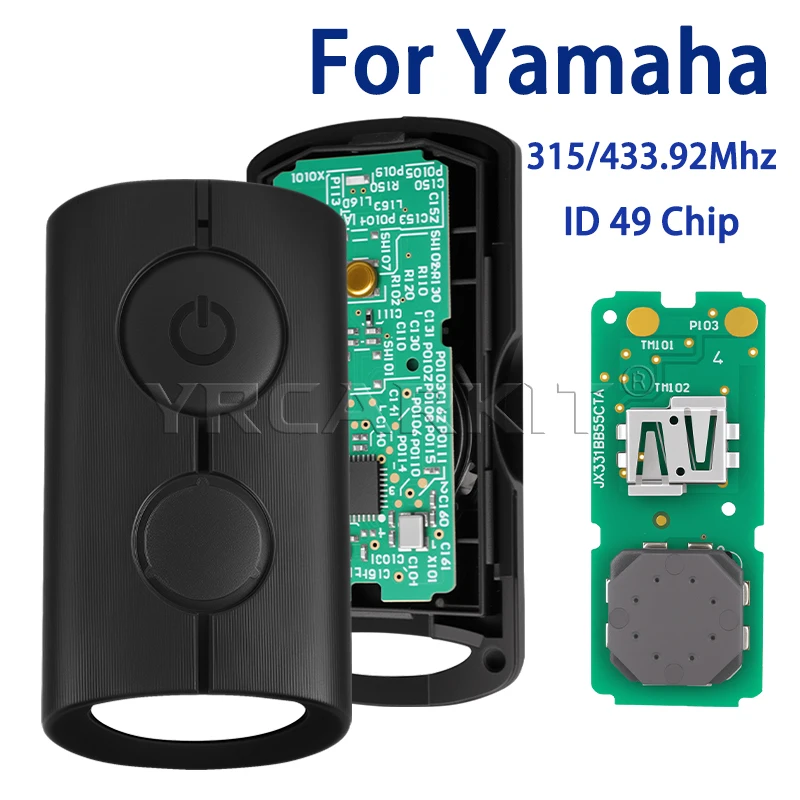 Smart Key Motorcycle Remote Control Key 315/433.92MHz ID49 Chip For Yamaha XMAX XMAX300 NVX NVX155 AEROX JAUNS QBIX Scooter Car