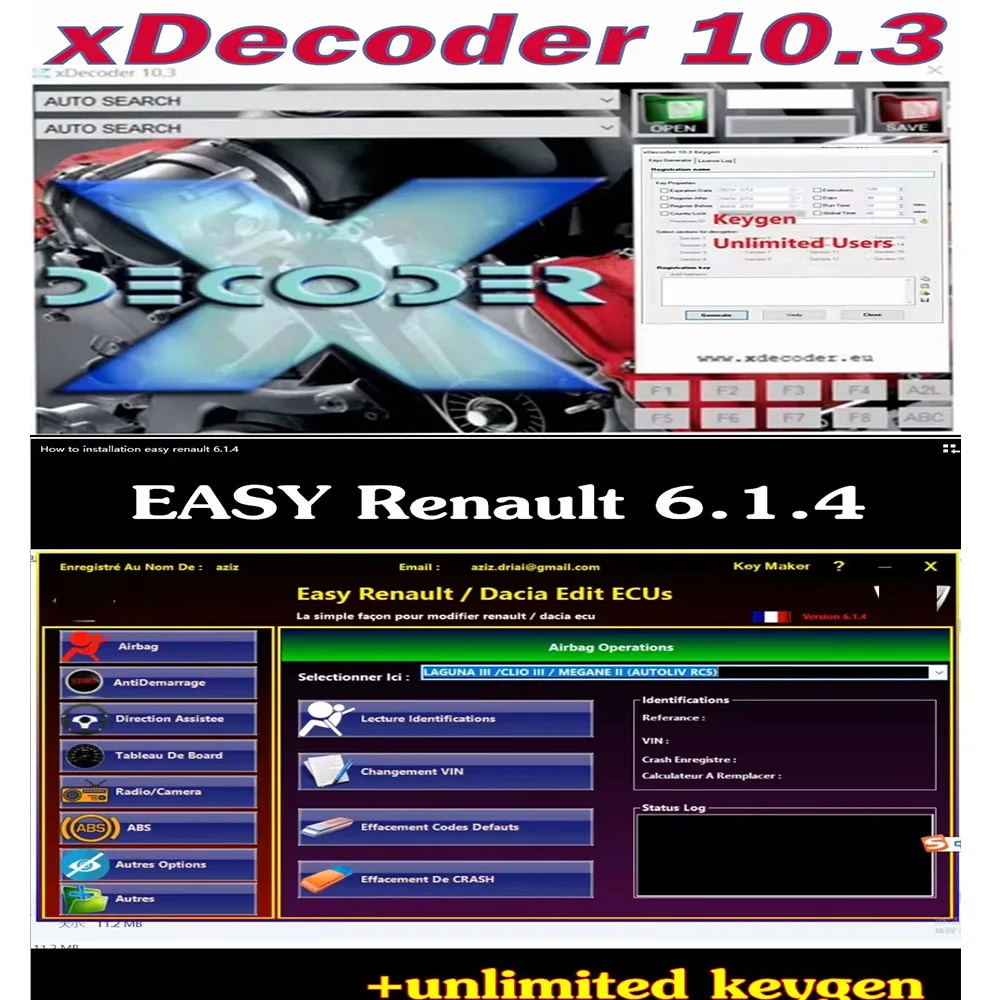 

Ultimate Special Offer Easy Renault v6.1.4 ECU Programmer XDecoder 10.3 DTC Clear TC Disable Error DisableTC Deleter