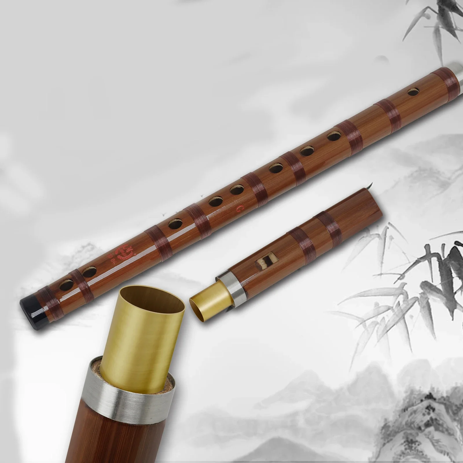 M MABT C/D/E/F/G Key 5 Years Dried Bamboo Flute Traditional Chinese Woodwind Taiji Yin Gan Annihilator Tactical Bamboo Flute