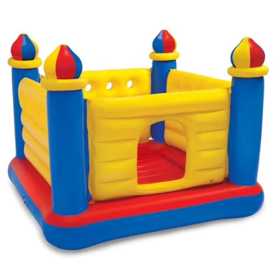 

Inflatable Colorful Jump-O-Lene Castle Bounce House for 2 Ages 3-6 - Large Blow-Up Indoor Outdoor 's Bouncer Jumper Playhouse