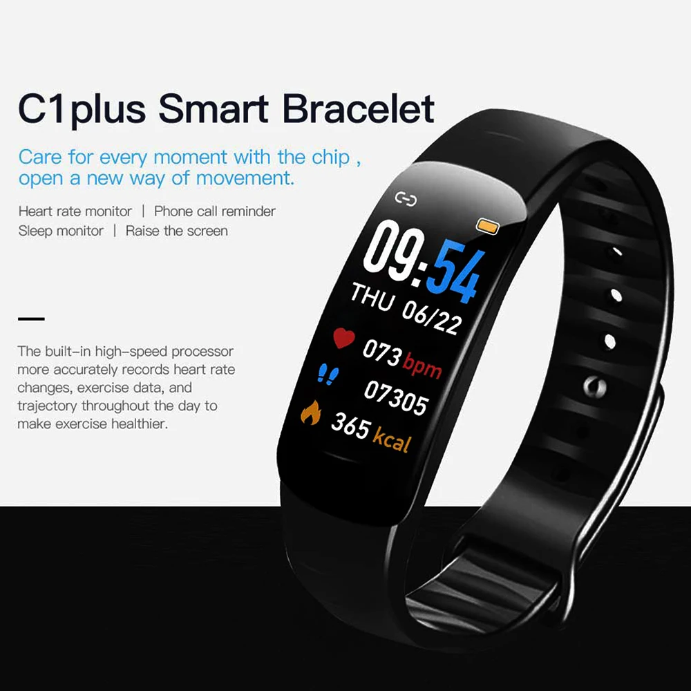 Color Screen Smart Bracelet Water Proof Bluetooth Step Meter Multi Function Sports Bracelet Black Multifunctional Wristwatch