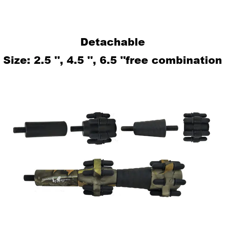 Archery Hunting Bow Stabilizer Detachable Damping Reduce Vibration For Compound/Recurve Bow Aid Shooting