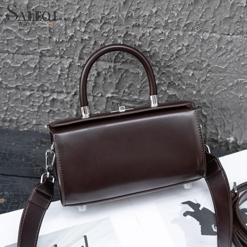 

Genuine Leather Women's Shoulder Crossbody Black Bags Luxury Designer Brand Female Small Red Handbag for Woman Coffe Chocolate
