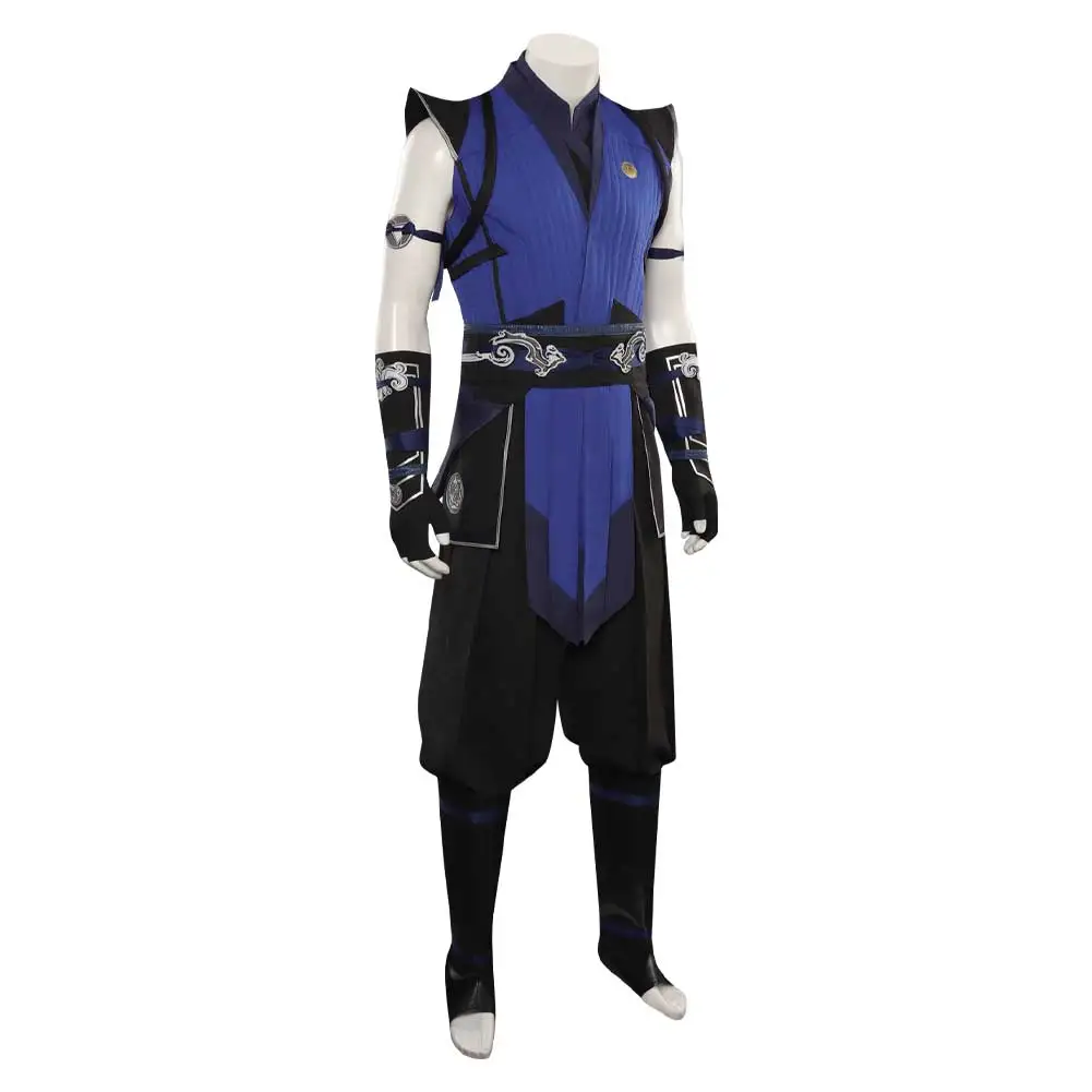 Sterbliche cos Kombat Sub Zero Cosplay Kostüm Erwachsene Männer Fantasy Top Hosen Maske Outfits Halloween Verkleidung Karneval Party Anzug