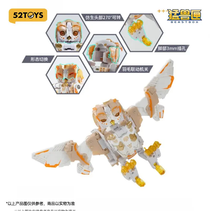 52TOYS BEASTBOX Series Owl-themed Transforming Robot Toy Collectible Action Figure Model for Kids & Adults