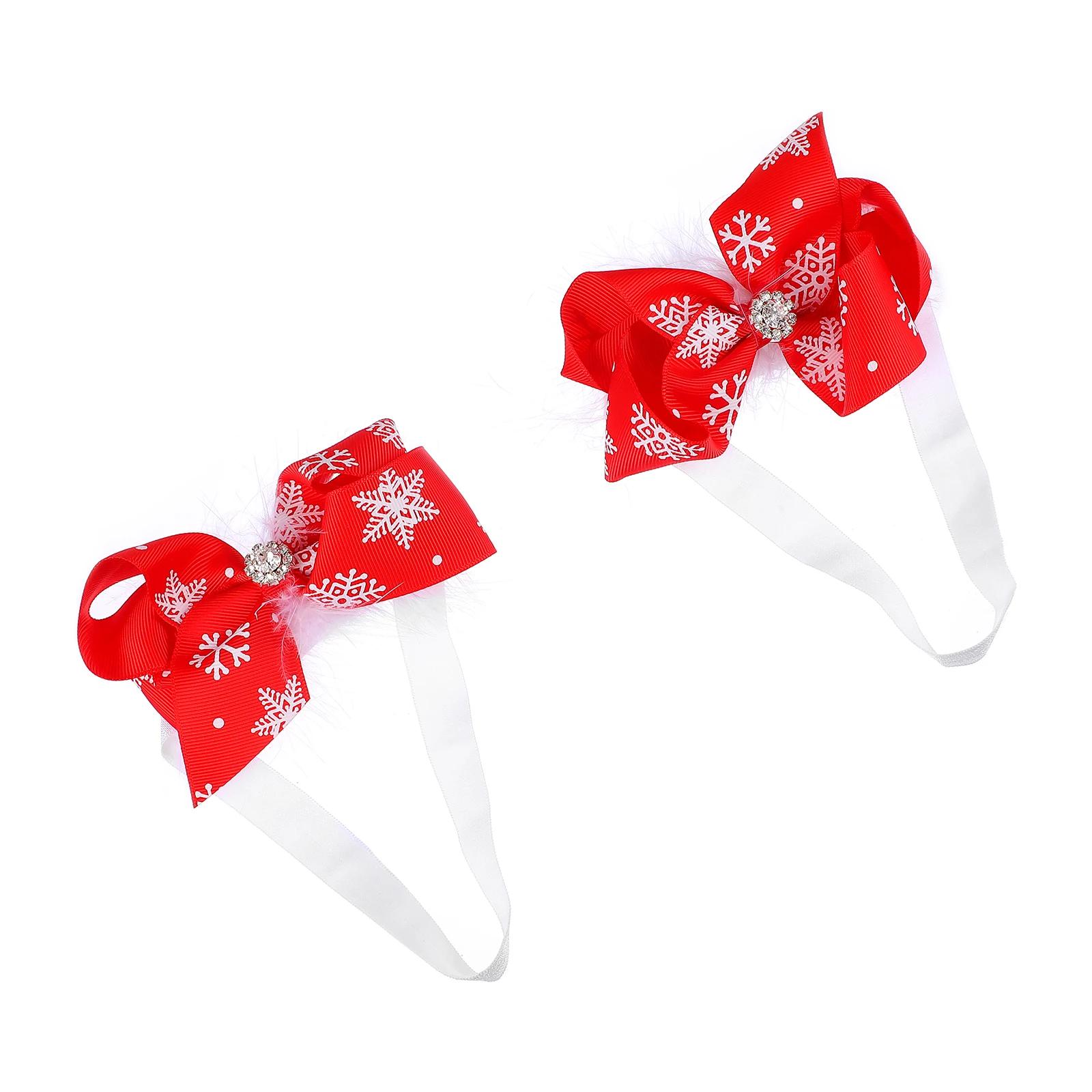 

2pcs Christmas Headband Sweet Bows Hair Accessories Festival Party Headdress Xmas Bow Headband