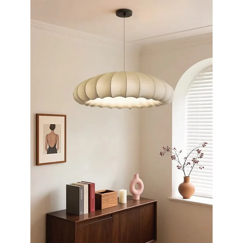 Nordic Fabric Pendant Chandelier Hanging Lamp for Living Room Bedroom Dining Room Dining Table Kitchen Island Home Decor 2026