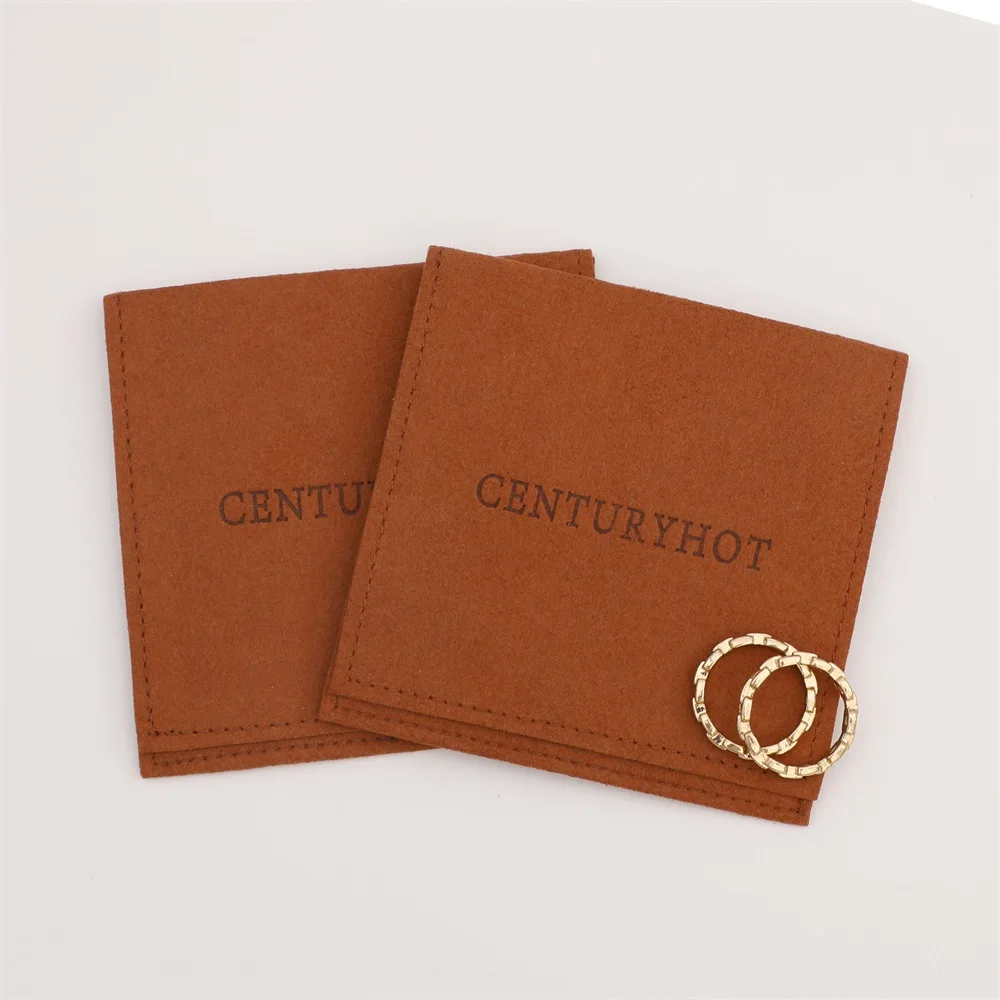 MOQ 8x8cm low custom jewelry bag jewelry bag wholesale packing earring bag ring bag bracket bag bag bag microfiber jewelry bag with your logo