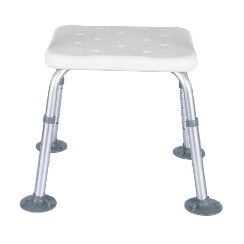 Safe Bathing Aluminum Chair-Sturdy Shower Seat with Suction Grip, Comfort and Security for Elderly Bathing, Non-Slip Bath Chair