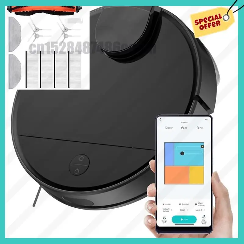 

-ABJZ Main Side Brush Filter Mop Rag Replacement For Viomi V3 Max Robot Vacuum Cleaner Spare Parts Accessories