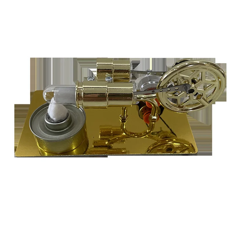 1 pieza de potencia de vapor física ciencia Popular pequeña producción invención experimento herramienta educativa Metal Gold-AA02