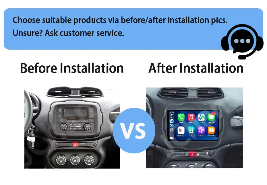Android 15 Carplay Auto Für Jeep Renegade 2014 2015 2016 2017 2018 Auto Radio Multimedia Video Player Navigation GPS 4G WIFI GPS – Detail 1