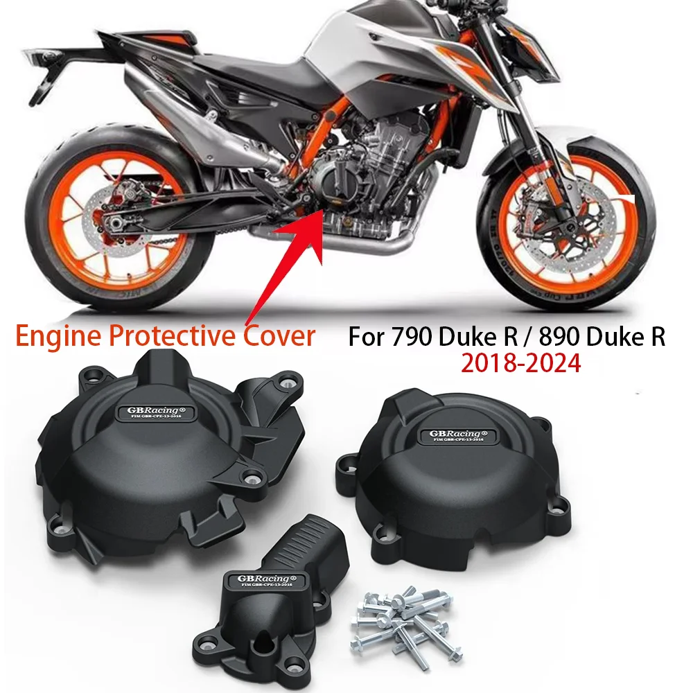 

New Motorcycle Engine Cover Protection case For 790 Duke R 2023 2024 / 890 Duke R 2024 2020-2023 Engine Cover Protection case