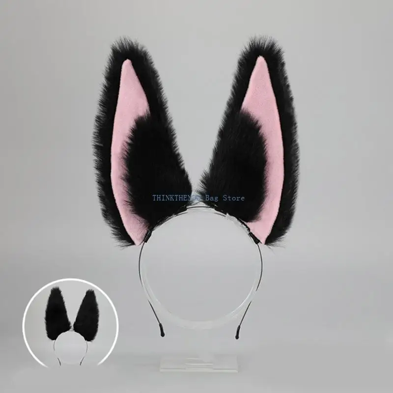 

340D Lovely Cosplay Anime Role Ears Headband Plush Hairbands Cosplay Party Hair Decor