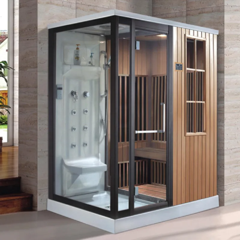 Custom Non-standard Integrated Shower Room with Steam and Sauna Dry/Wet Separation Aluminum Alloy & Acrylic Chassis