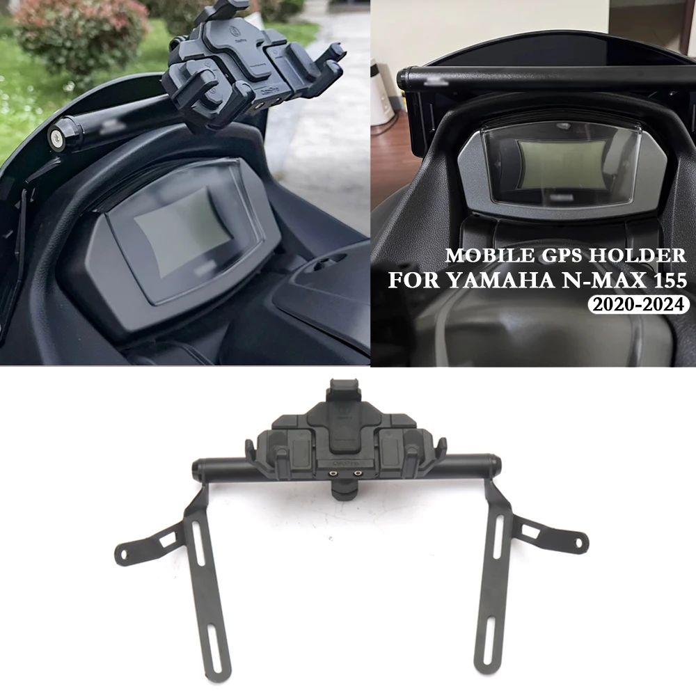 

FOR YAMAHA NMAX 155 New Motorcycle Adiustable GPS Phone MountNavigation Holder Bracket N-MAX155 Navigation Bracket 2020 --2024
