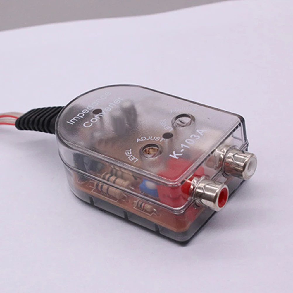 

2pcs Car Audio Converter High To Low Rca Output For Vehicle Speaker System Durable Sound Adapter For Car Stereo Subwoofer