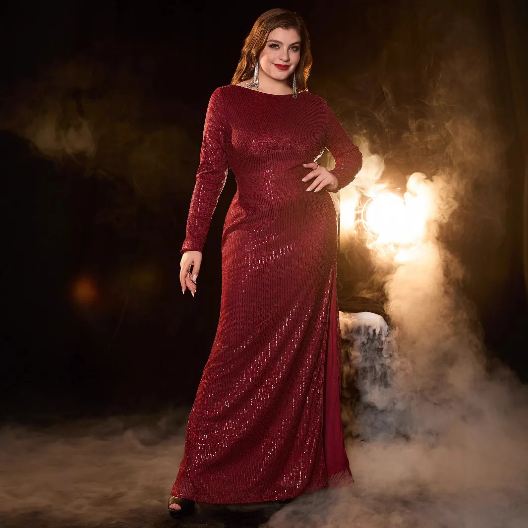

Large Size Dress Hot Selling Wine Red Bridesmaid Dress, Elegant Women's Evening Dress 2025 Party Summer Elegantes Casual Y2k