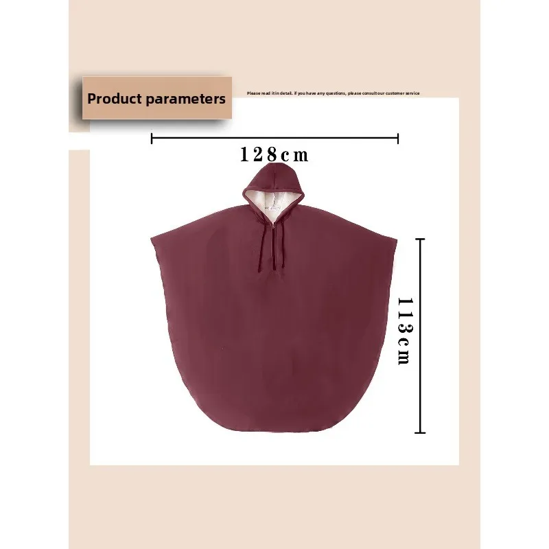 Picture 3: Wheelchair Cape for Elderly Disabled People Hooded Warm Cloak Autumn Winter Spring Outdoor Wear Mobility Scooter Windproof Soft