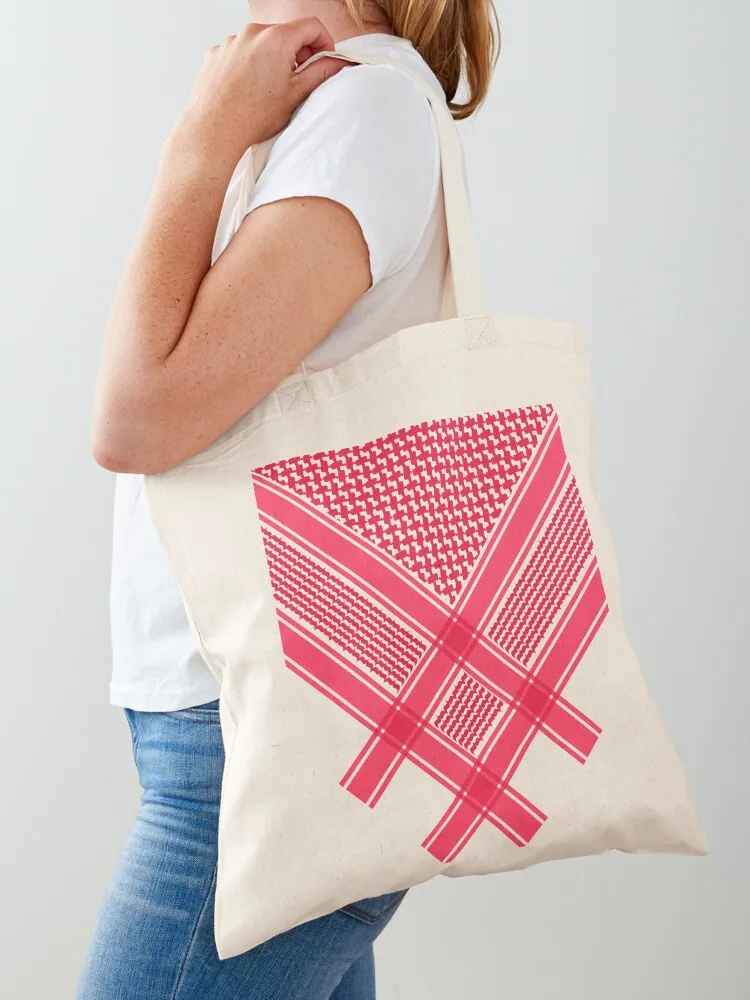 Красная сумка-тоут Shemagh, складная сумка для супермаркета, эстетичная сумка-шоппер, женская сумка для пляжа