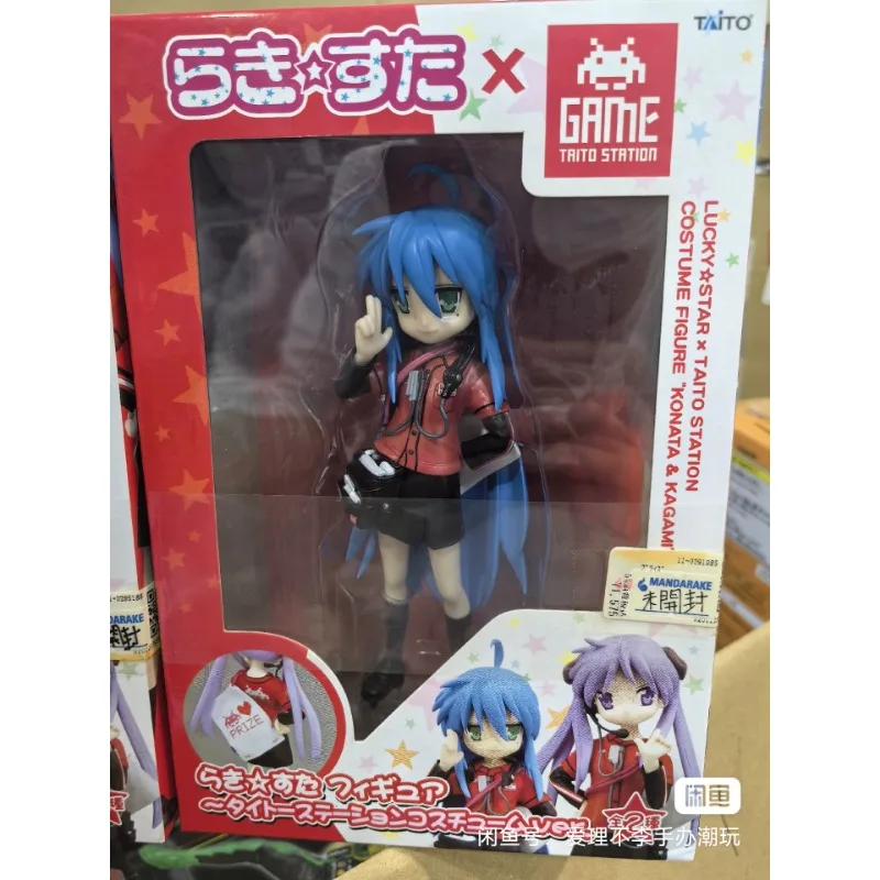 Lucky Star Action Figure Izumi Konata Kagami Hiiragi Anime Lovely Clay Figure Model Ornament Box Toys