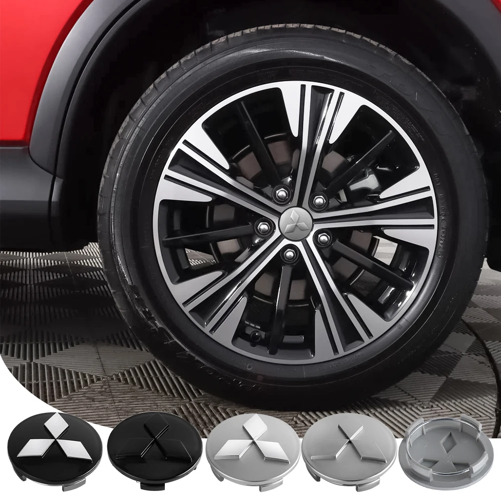 60mm 3D Car Wheel Center Caps Tyre Rim Hub Badge Stickers for Mitsubishi Lancer 10 Xpander Pajero 4 Montero V73 Triton Evolution