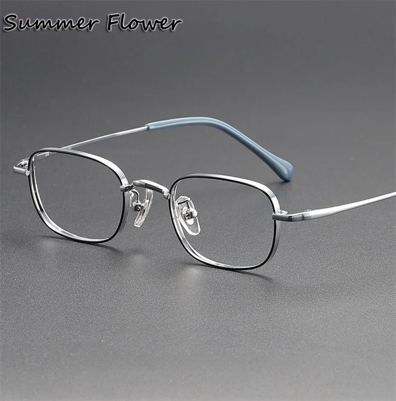 

Small Circle Glasses Male Titanium Flexible Frame Men Optical Myopia Eyewear Women Spectacle for High Prescription Lenses