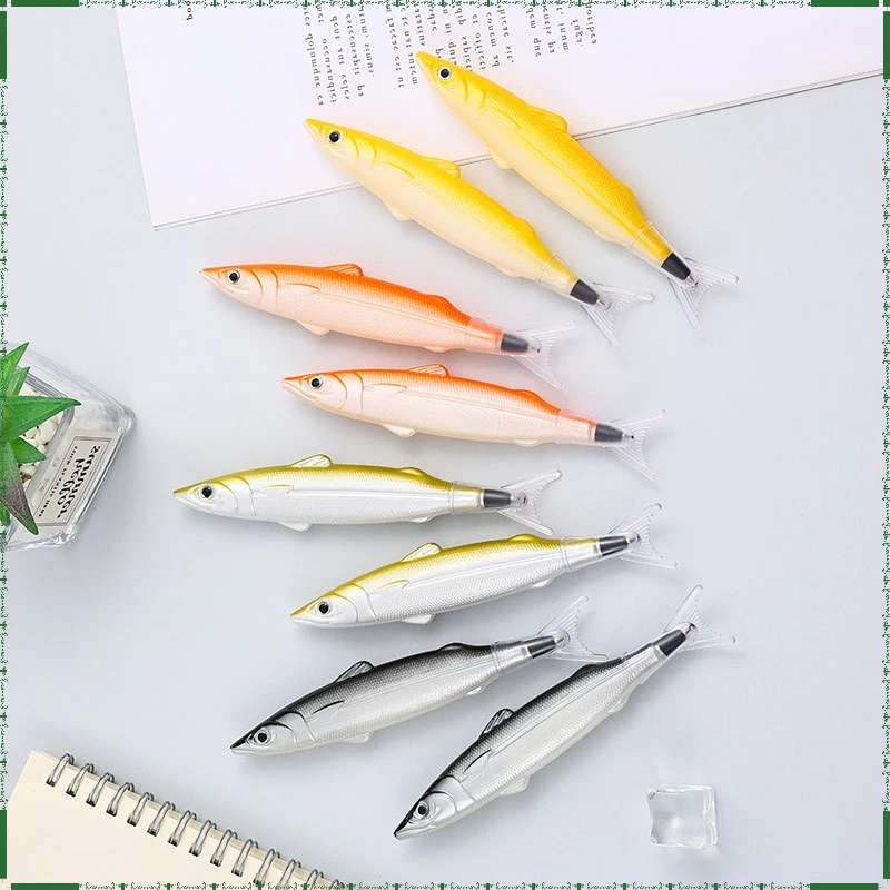 Ball Point Pen Office Funny Salted Fish Modeling Ballpoint Pen Black Oil Simulation Fish Xianyu Ocean Series Student Supplies