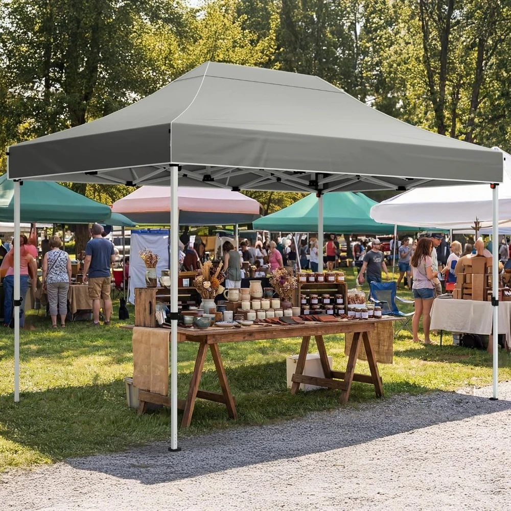 

10x15FT Heavy Duty Pop Up Canopy Tent, Commercial Easy up Portable Waterproof Shelter with Roller Bag, Customized