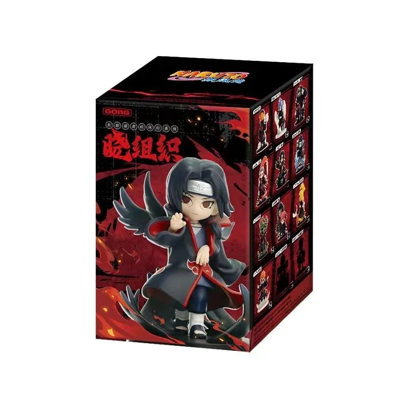 New Naruto anime peripheral Shippuden series Naruto Sasuke Kakashi Akatsuki organization figure blind box desktop ornament gift