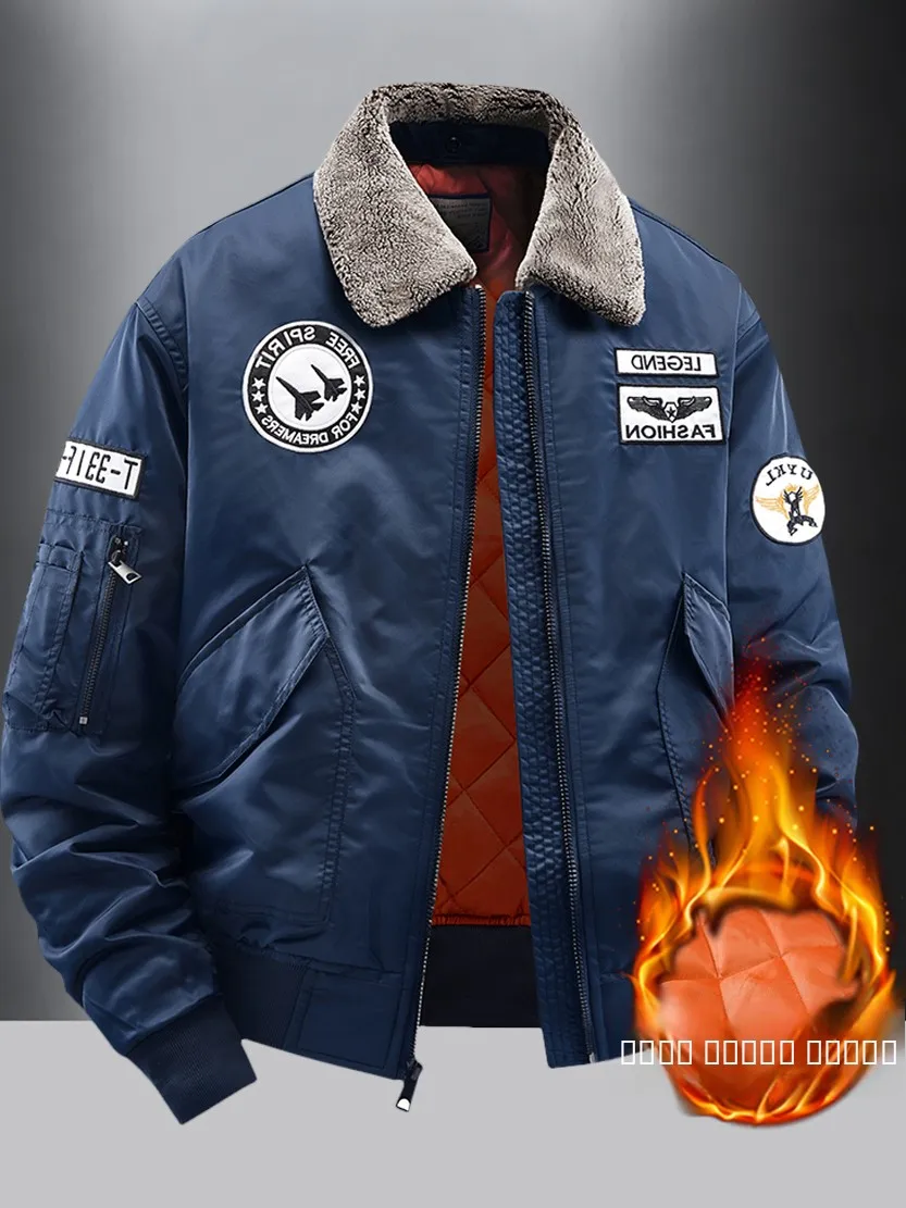 

Мужская куртка-бомбер в американском ретро-стиле CWU45P с двойным воротником, теплая, из хлопка, для работы, модная, с длинными рукавами