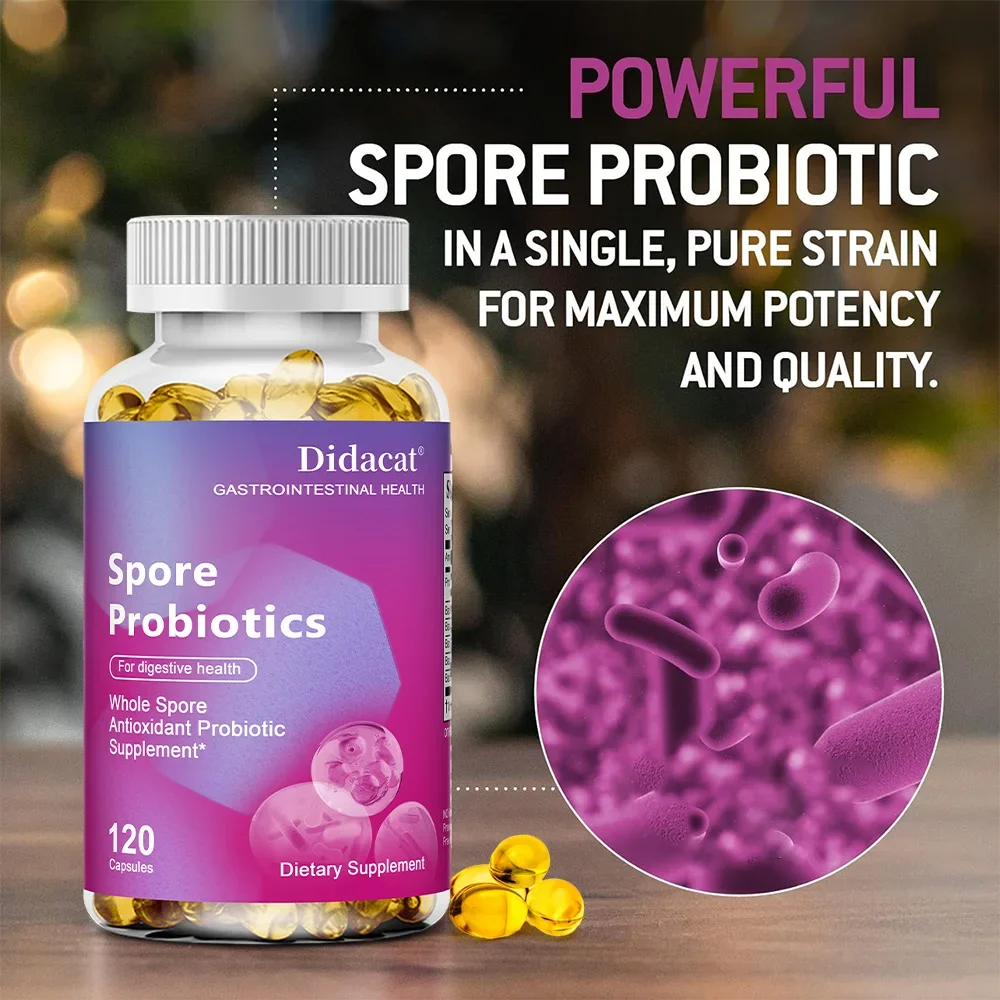Kompleks probiotyków sporowych - przeciwutleniacz, wspomaga trawienie i odporność, poprawia zdrowie trawiennego, suplement dzienny - unisex