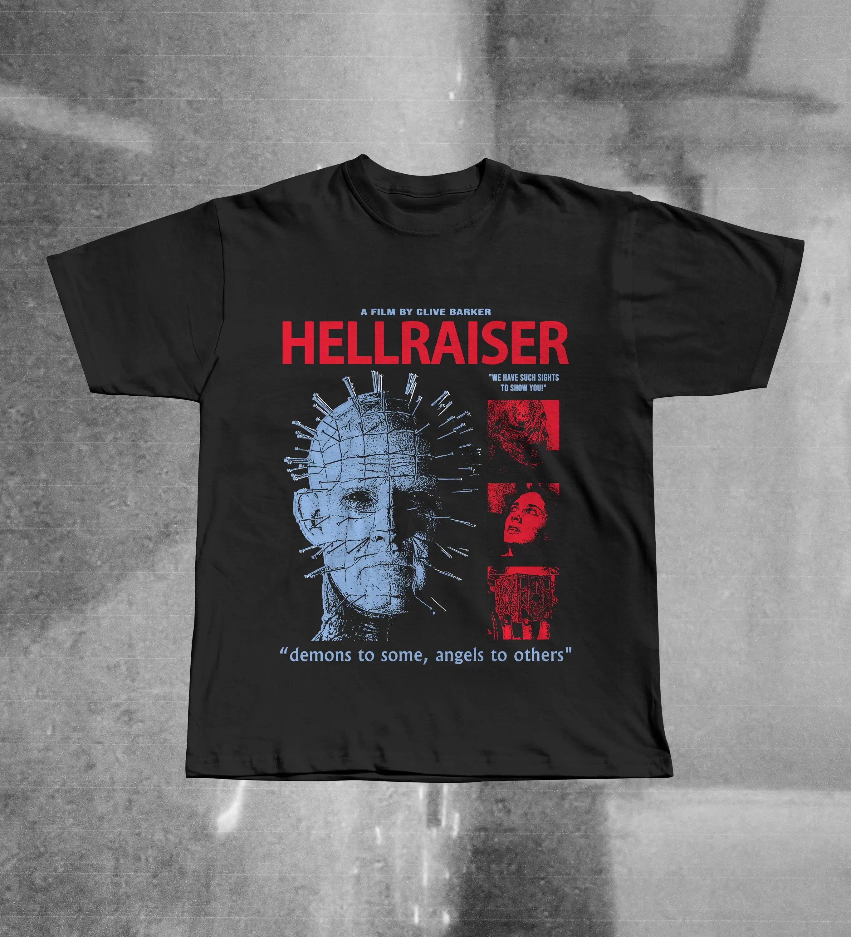 Hellraiser 1987 Pinhead Clive Barker Cenobites Cult Classic Fan Grafik-T-Shirt Baumwolle Herren Damen Streetwear T-Shirt – Detail 2