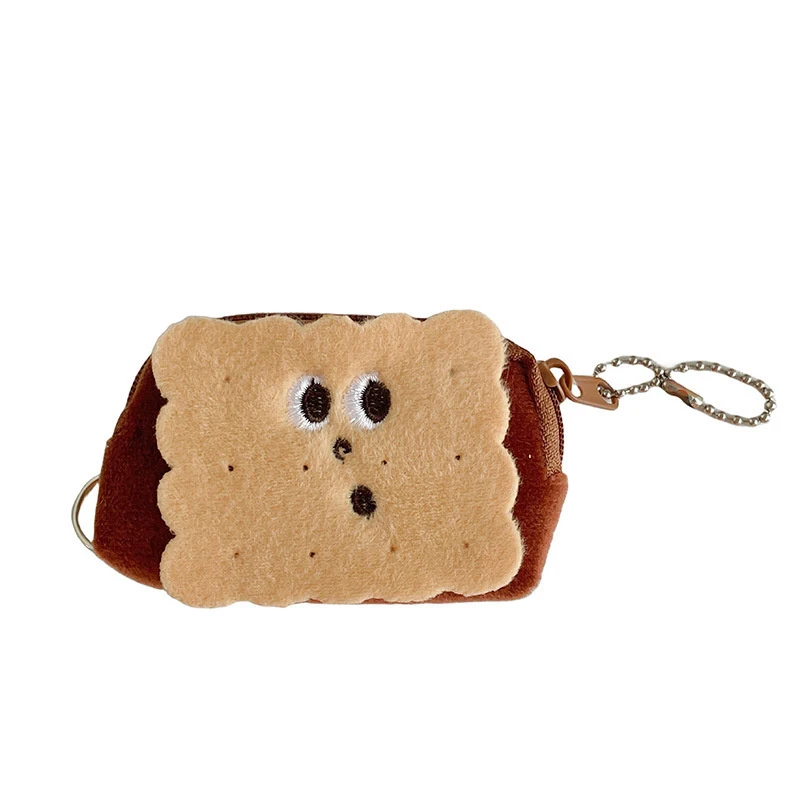 

Adorable Cookie Plush Keychain Coin Bag For Kids Cute Backpack Accessory Soft Toy Doll Gift