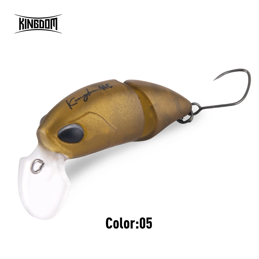 Kingdom 2-teiliger Minnow-Köder, 2,3 g, 37 mm, schwimmender S-förmiger harter Wobble-Topwater-Swimbaits, künstlicher Köder zum Forellen-Barschangeln