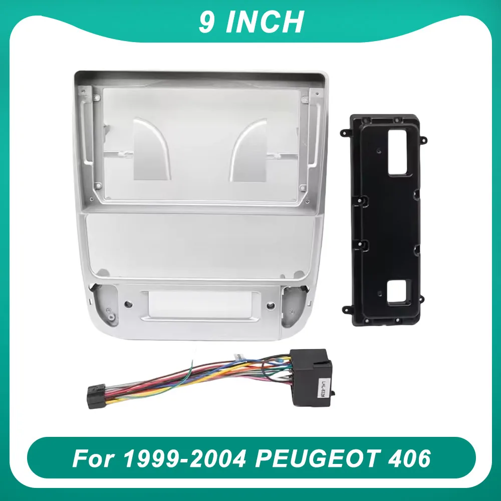 For 1999-2004 PEUGEOT 406(9Inch) Car Radio Fascias Android GPS MP5 Stereo Player 2 Din Head Unit Panel Dash Frame Installation T