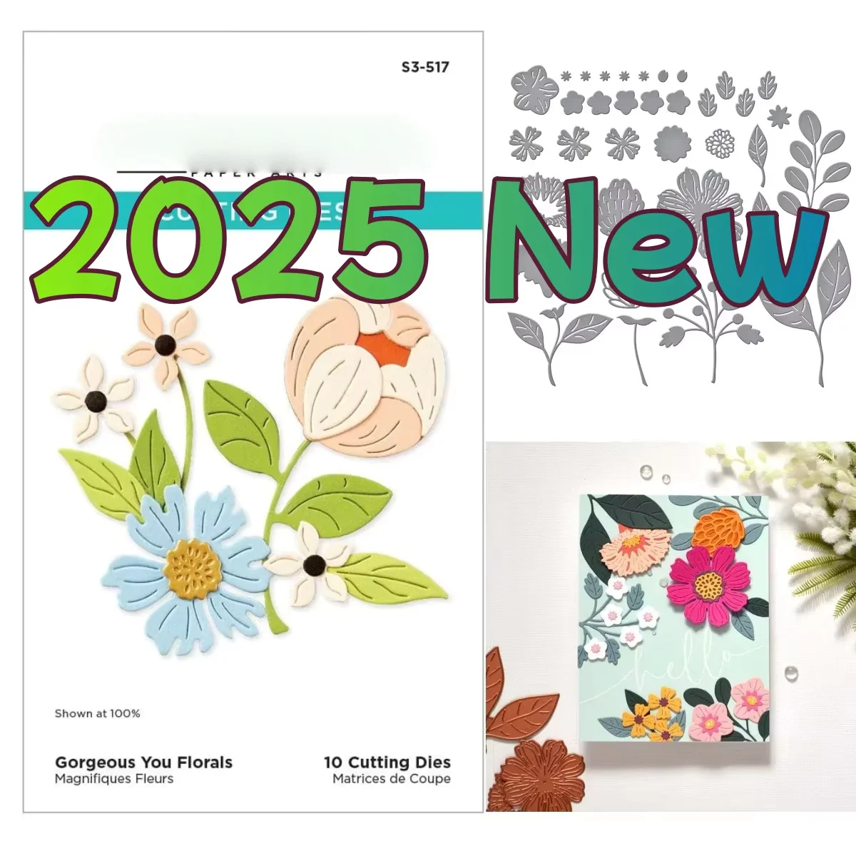 

2025 New Arrivals Florals Metal Cutting Dies for DIY Decorating Scrapbook Paper Gift Card Album Embossing Craft Supplies Die Cut