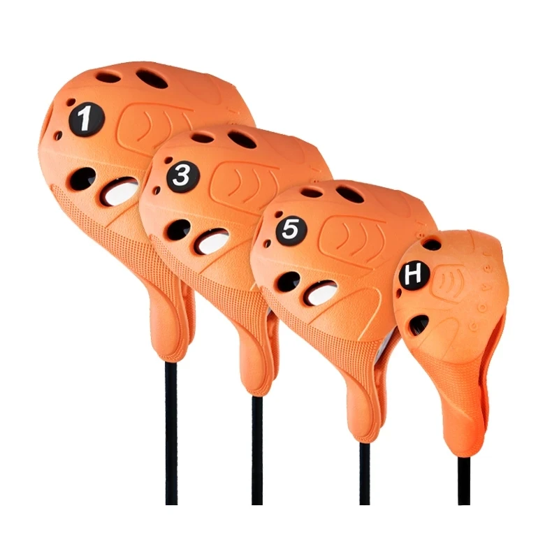 PGM Golf Club Head Cover 4 Pcs/set 1/3/5/UT Full Set of Wood Poles Waterproof High-elastic Material Easy To Use Save Space GT025