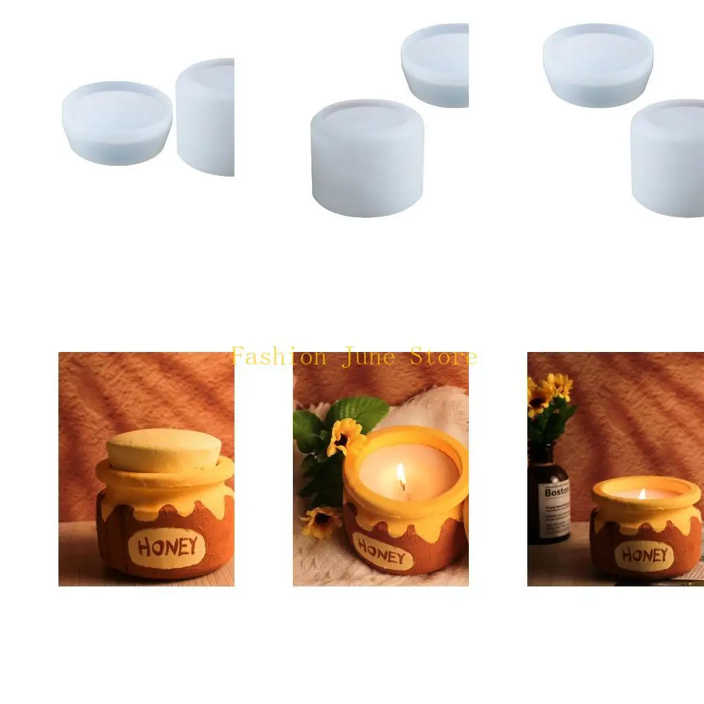 

N5KA Силиконовые формы для шкатулки для драгоценностей и кистей для макияжа, круглый контейнер для хранения из смолы