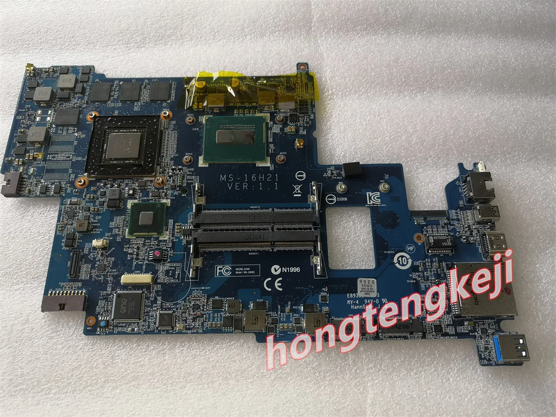 MS-16H21 FOR MSI GS60 2PL 6QE 2QE 6QC MS-16H2 LAPTOP MOTHERBOARD WITH I5 CPU AND GTX860M tset ok