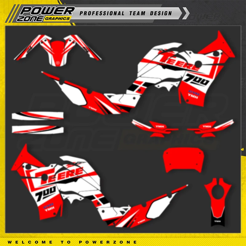 

POWERZONE Custom Graphics Graphic Decals Sticker Kit DECO Dekor For YAMAHA T700 2018-2023 TENERE T700 Name Number