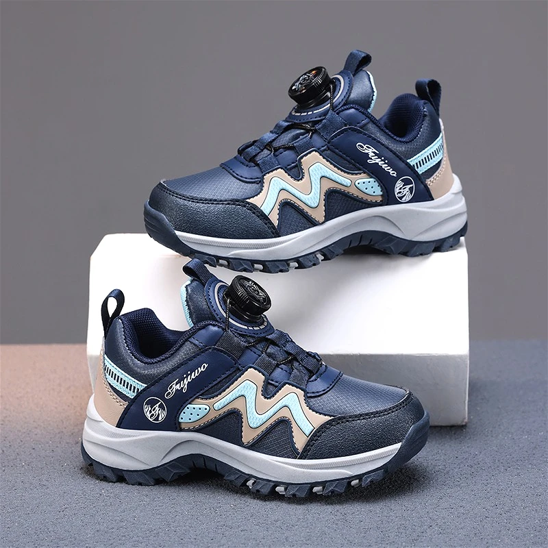 

Autumn Childrens Boy Sneakers Pu Leather Fashion Soft Outdoor Non-slip Boys Sports Shoes Luxury Hiking School Running Boys Shoes