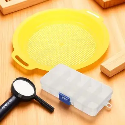 

1 Set Sifting Panning Filter Mesh Tool Portable Handheld Mine Sieve Pan Sifting Gravel Separator Strong Plastic Wear Resistant
