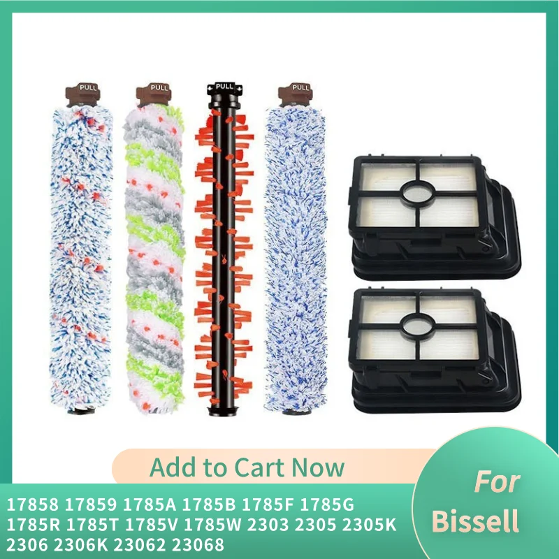 Suitable for Bissell Vacuum Cleaner 1866/1868/1926/1785/17852/17853/17854/17855/17856 Wooden Carpet Rolling Brush Filter Parts