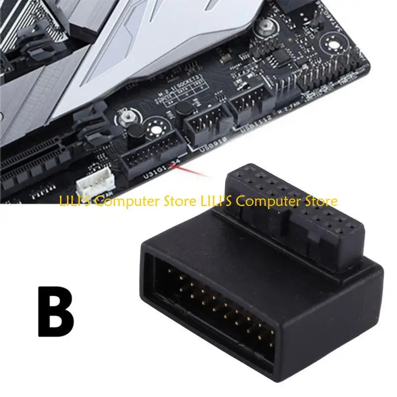 A52B Motherboard Connector USB 19P محول التمديد USB3.0 19Pin ذكر إلى رأس أنثى