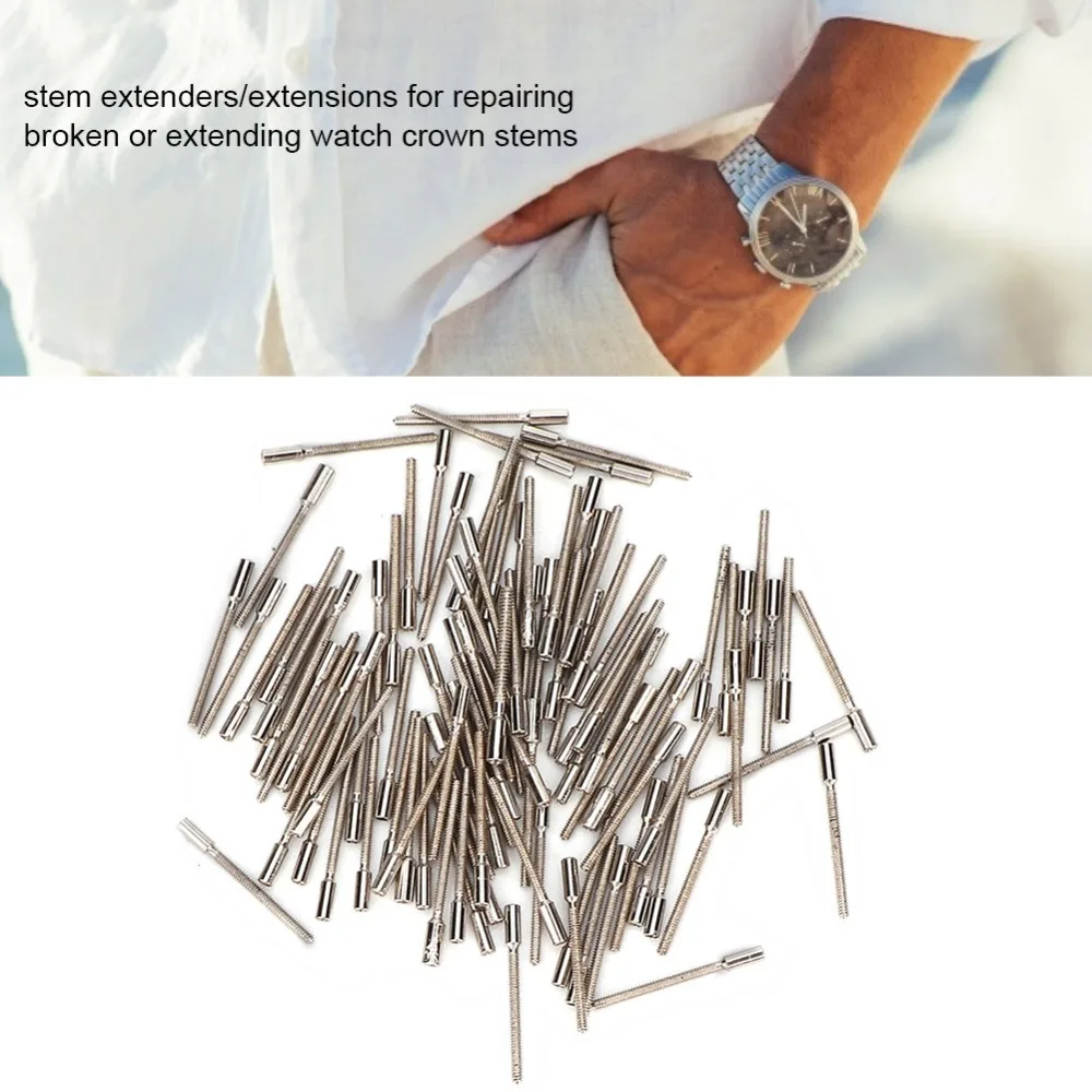 Precision Metal Watch Stem Extender 0.7mm Threads Winding Stem Extender Watch Extension Bar Watch Accessories